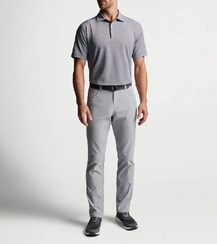 Hooded design Peter Millar Jubilee Stripe Stretch Jersey Polo Shirt - Black
