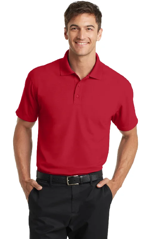 Cool Summer Port Authority Mens Dry Zone Moisture Wicking Short Sleeve Polo Shirt - Engine Red Cool Summer Port Authority Mens Dry Zone Moisture Wicking Short Sleeve Polo Shirt - Engine Red