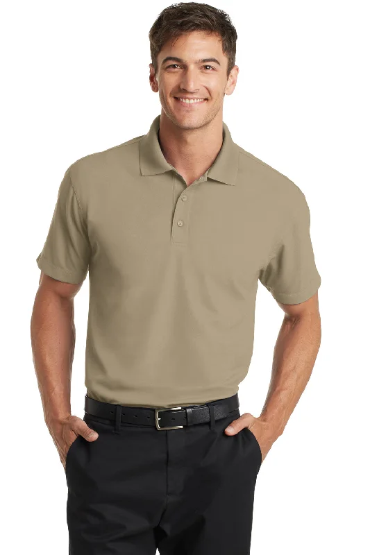 Dynamic Fashion Port Authority Mens Dry Zone Moisture Wicking Short Sleeve Polo Shirt - Tan Dynamic Fashion Port Authority Mens Dry Zone Moisture Wicking Short Sleeve Polo Shirt - Tan