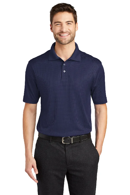 Body Design Port Authority Mens Performance Moisture Wicking Short Sleeve Polo Shirt - True Navy Blue Body Design Port Authority Mens Performance Moisture Wicking Short Sleeve Polo Shirt - True Navy Blue