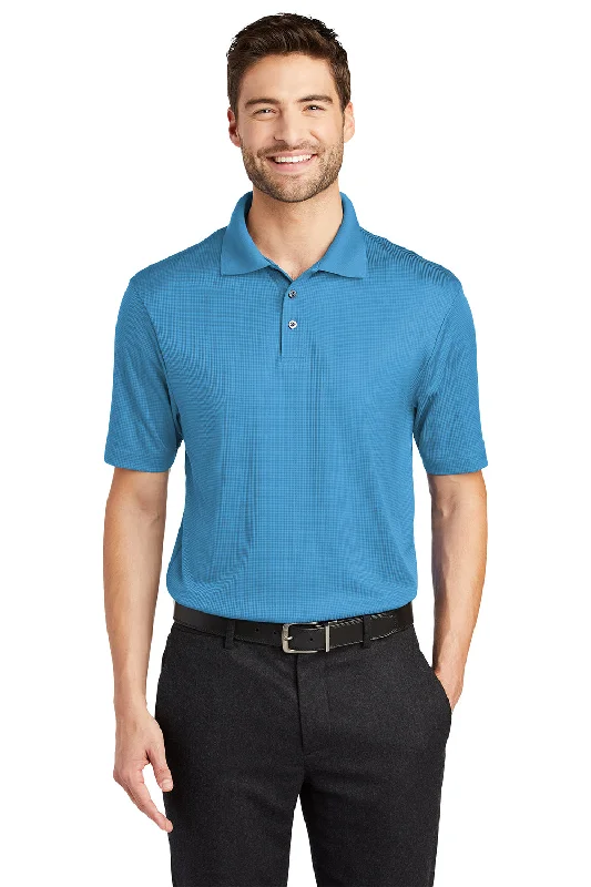 Versatile Comfort Port Authority Mens Performance Moisture Wicking Short Sleeve Polo Shirt - Ocean Blue Versatile Comfort Port Authority Mens Performance Moisture Wicking Short Sleeve Polo Shirt - Ocean Blue