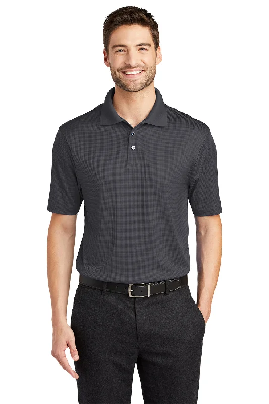 Fashion Touch Port Authority Mens Performance Moisture Wicking Short Sleeve Polo Shirt - Smoke Grey Fashion Touch Port Authority Mens Performance Moisture Wicking Short Sleeve Polo Shirt - Smoke Grey