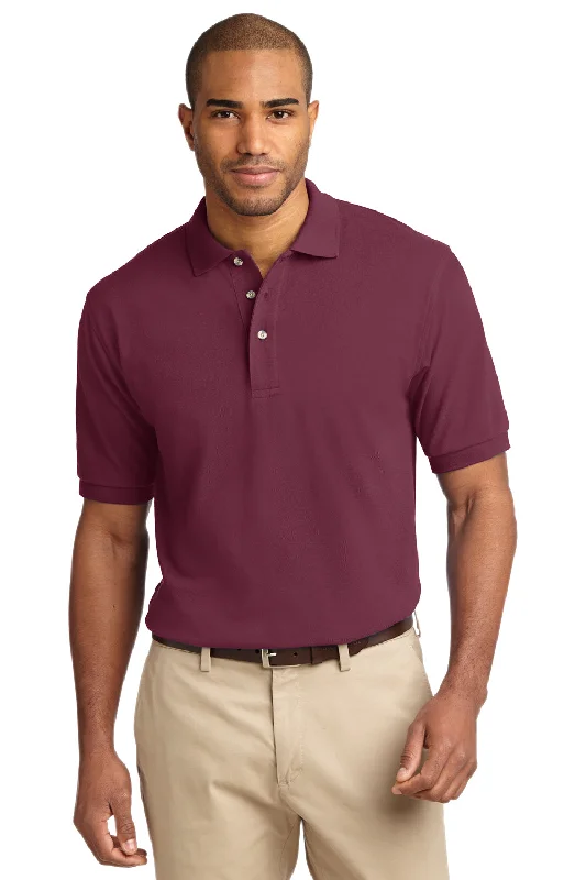 Effortless Elegance Port Authority Mens Shrink Resistant Short Sleeve Polo Shirt - Burgundy - Closeout Effortless Elegance Port Authority Mens Shrink Resistant Short Sleeve Polo Shirt - Burgundy - Closeout