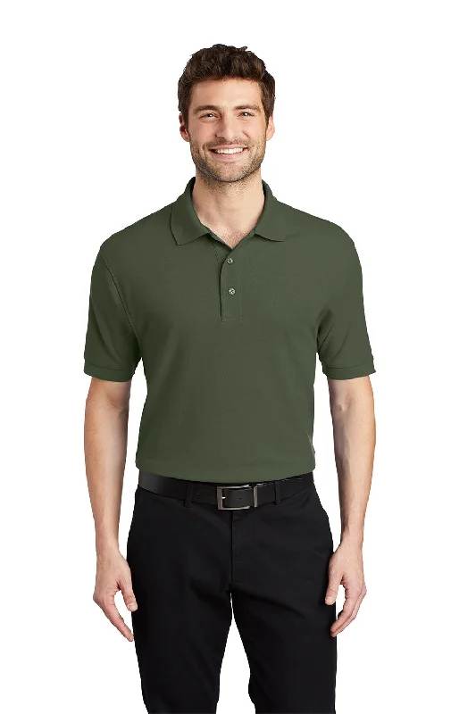Urban Style Port Authority Mens Silk Touch Wrinkle Resistant Short Sleeve Polo Shirt - Clover Green Urban Style Port Authority Mens Silk Touch Wrinkle Resistant Short Sleeve Polo Shirt - Clover Green