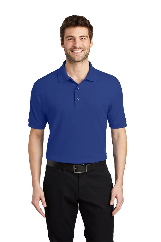 Fashion Classic Port Authority Mens Silk Touch Wrinkle Resistant Short Sleeve Polo Shirt - Royal Blue Fashion Classic Port Authority Mens Silk Touch Wrinkle Resistant Short Sleeve Polo Shirt - Royal Blue