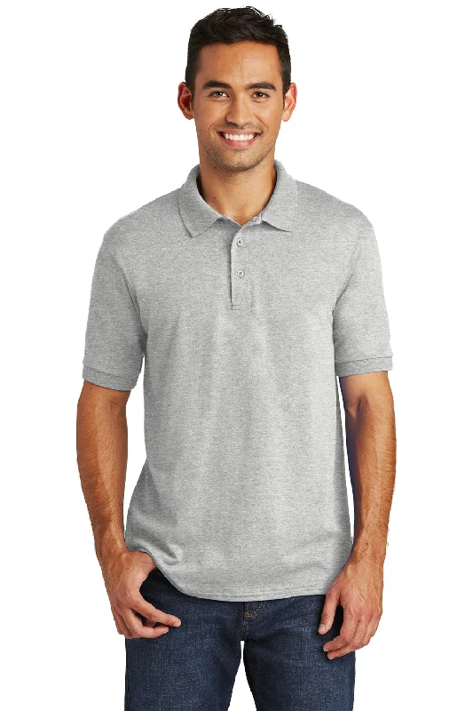 Elegant Style Port & Company Mens Core Stain Resistant Short Sleeve Polo Shirt - Ash Grey Elegant Style Port & Company Mens Core Stain Resistant Short Sleeve Polo Shirt - Ash Grey