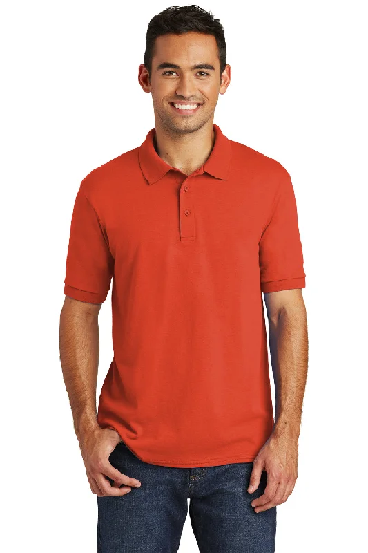 Versatile Items Port & Company Mens Core Stain Resistant Short Sleeve Polo Shirt - Orange Versatile Items Port & Company Mens Core Stain Resistant Short Sleeve Polo Shirt - Orange