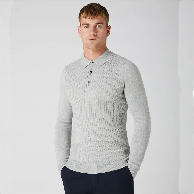 Comfortable And Casual Reums Uomo Light Grey Slim Fit Light Grey Cotton Polo>>