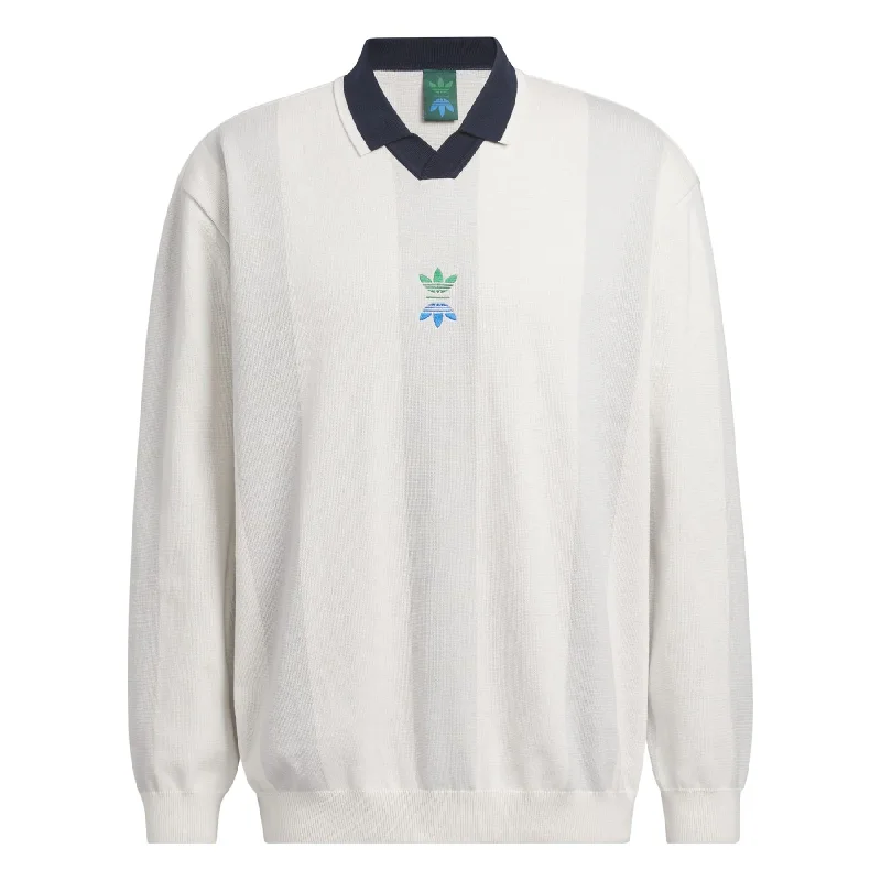 All-Day Comfort Rolling Links Long Sleeve Stripe Polo White - 2024