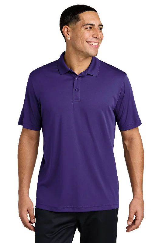 Soft Casuals Sport-Tek Mens Competitor Moisture Wicking Short Sleeve Polo Shirt - Purple