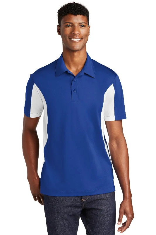 Comfortable Chic Sport-Tek Mens Sport-Wick Moisture Wicking Short Sleeve Polo Shirt - True Royal Blue/White Comfortable Chic Sport-Tek Mens Sport-Wick Moisture Wicking Short Sleeve Polo Shirt - True Royal Blue/White