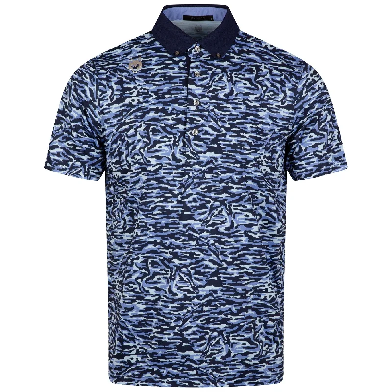 Exquisite Craftsmanship Stalking Wolf Camo Polo Wolf Blue - AW24