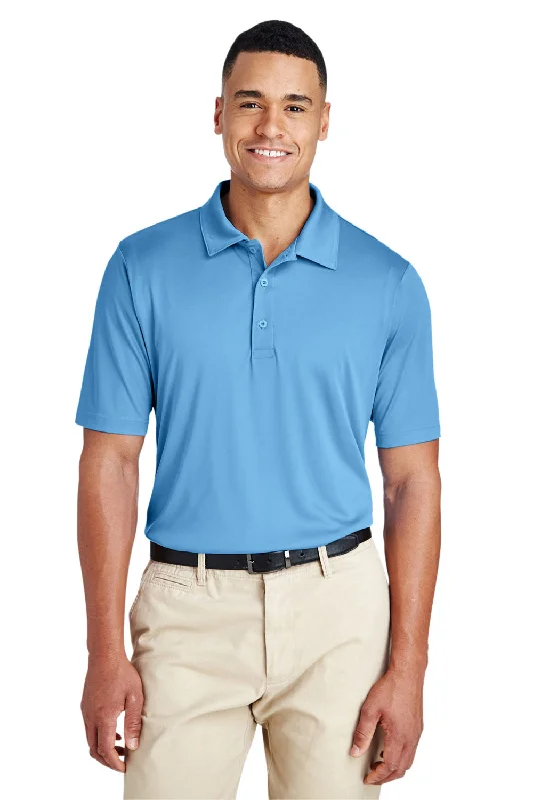 Denim Design Team 365 Mens Zone Performance Moisture Wicking Short Sleeve Polo Shirt - Light Blue Denim Design Team 365 Mens Zone Performance Moisture Wicking Short Sleeve Polo Shirt - Light Blue