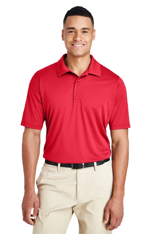 Noble Temperament Team 365 Mens Zone Performance Moisture Wicking Short Sleeve Polo Shirt - Red Noble Temperament Team 365 Mens Zone Performance Moisture Wicking Short Sleeve Polo Shirt - Red