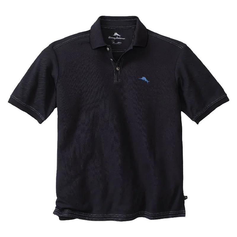 Elegant And Elegant Tommy Bahama IslandZone Big & Tall Emfielder 2.0 Polo Shirt - Black