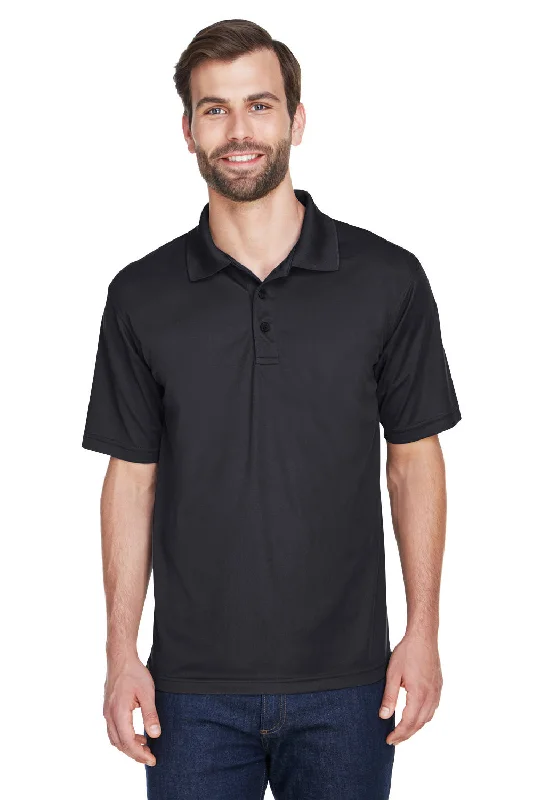 Dressing Tips UltraClub Mens Cool & Dry Moisture Wicking Short Sleeve Polo Shirt - Black Dressing Tips UltraClub Mens Cool & Dry Moisture Wicking Short Sleeve Polo Shirt - Black