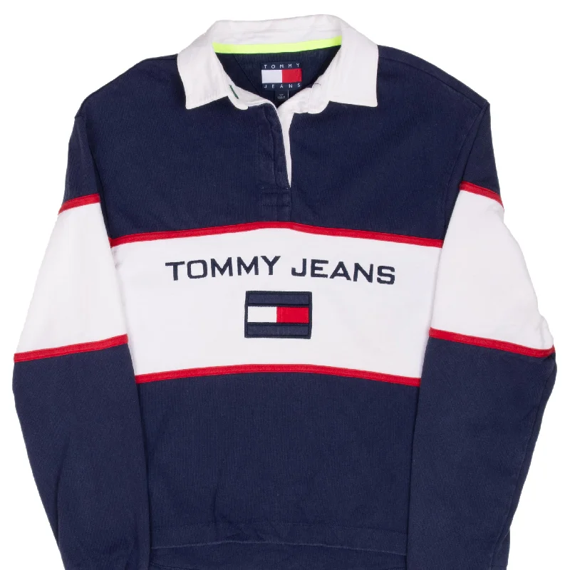 VINTAGE TOMMY HILFIGER JEANS RUGBY POLO SHIRT SMALL