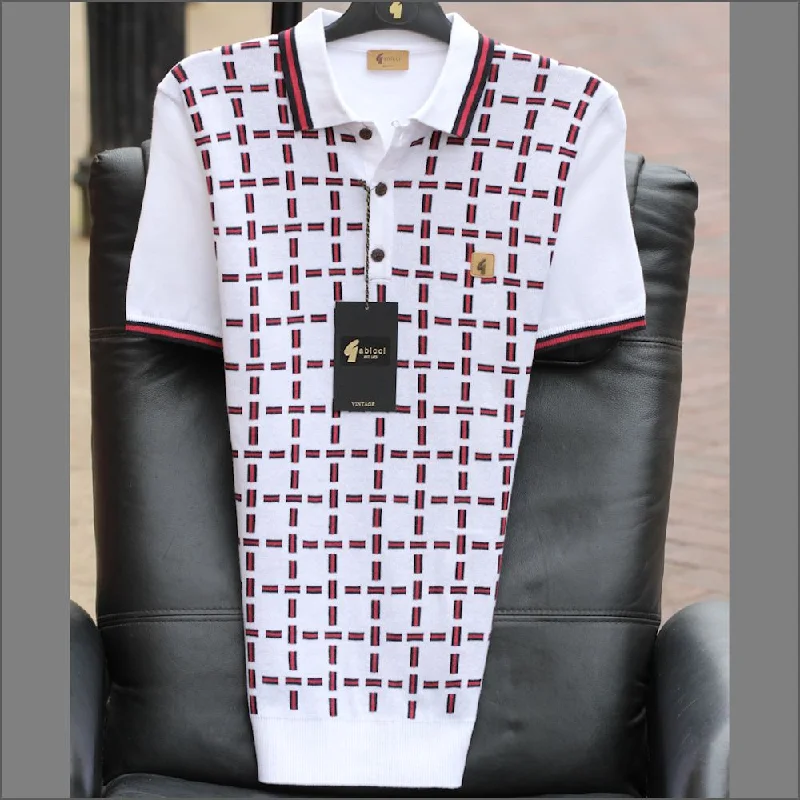 Design And Tailoring Gabicci VintageWhite Patt ern Polo Top^