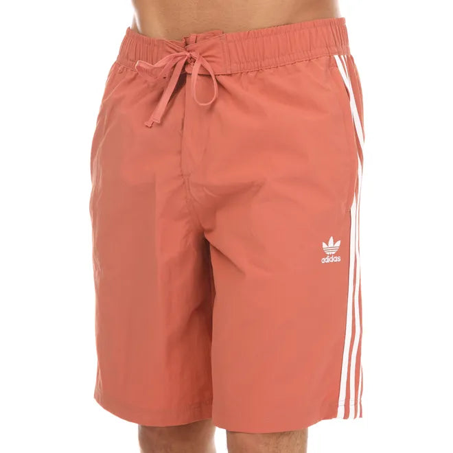 Effortless Outfits adidas Originals Mens Adicolor 3-Stripes Board Shorts in Brown