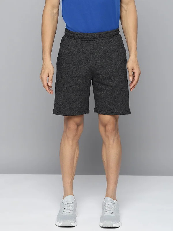 Elegant Comfort Alcis Men Charcoal Grey Solid Running Shorts