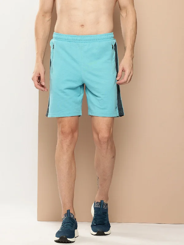 Classic Choice Alcis Men Light Blue Colorblocked Shorts