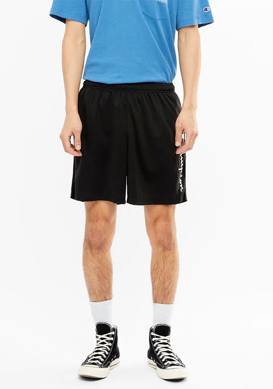 Versatile Items Champion Script Core Training Shorts Mens <br> AX8KN BLK