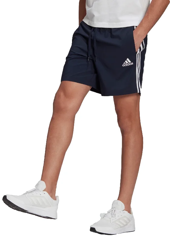 Classic Retro Adidas Mens Aeroready Essentials Chelsea 3-Stripe Shorts Navy <br> GL0023