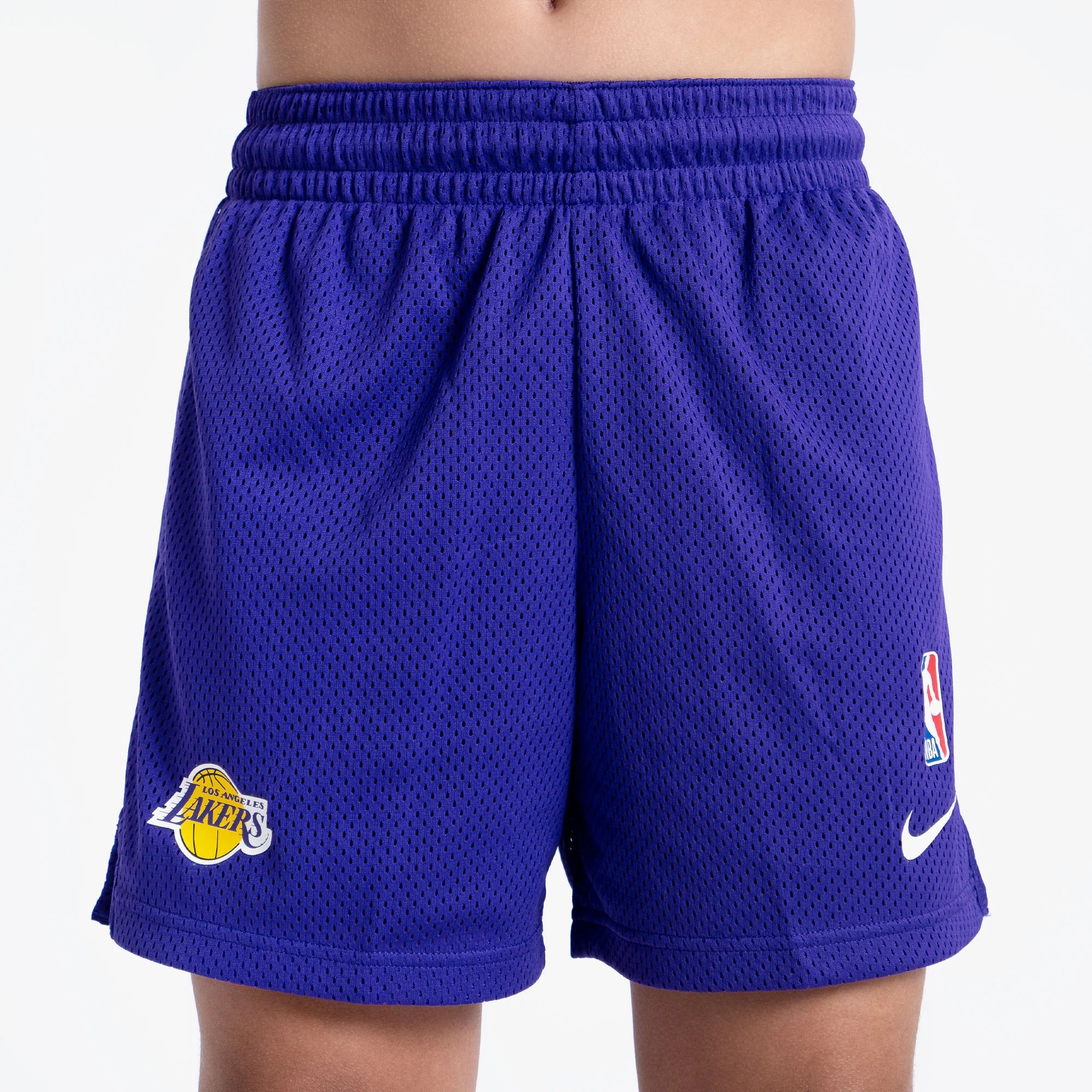 Simple Solid Color Los Angeles Lakers Dri-Fit Youth NBA Shorts