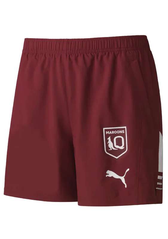 Light Layers Puma Youth 2024 Queensland Maroons State of Origin Shorts <br> 776262 01