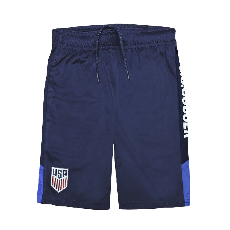 Warm Chic Outfits U.S. Soccer Team Youth Running Logo Shorts