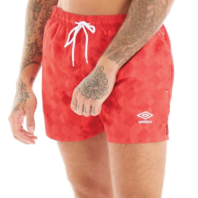 Classic Retro Umbro Mens Core Swim Shorts Deep Surf
